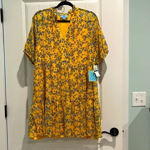 CeCe Babydoll Dress XL yellow